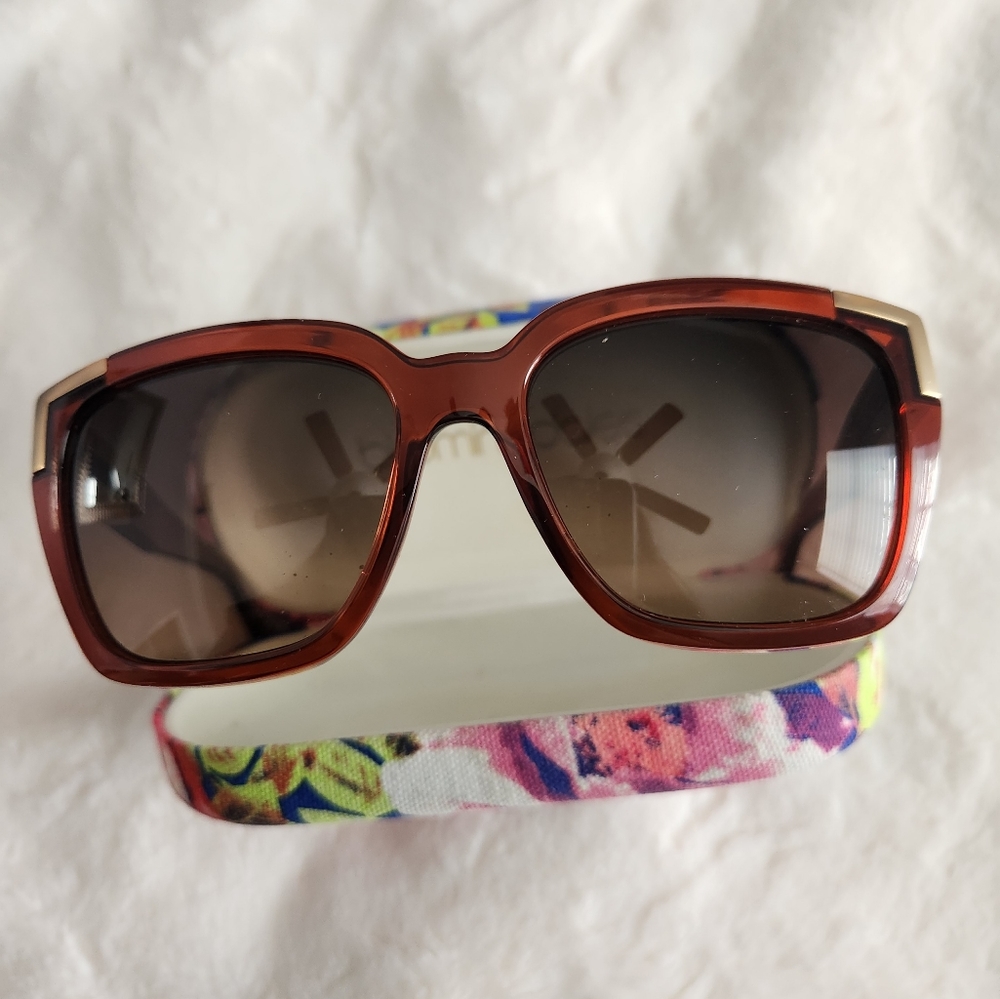 Chloe Brown and Gold Sunglasses